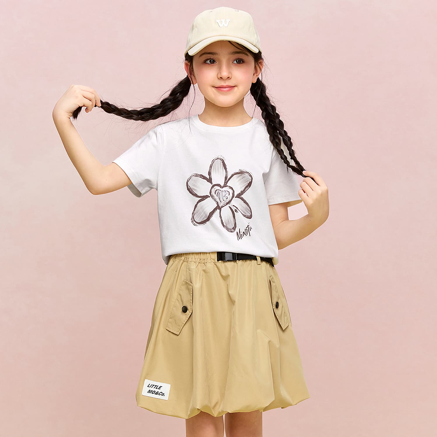 Футболка HLA Бежевый Абрикос 09 KIDS T-рубашки - изображение 3
