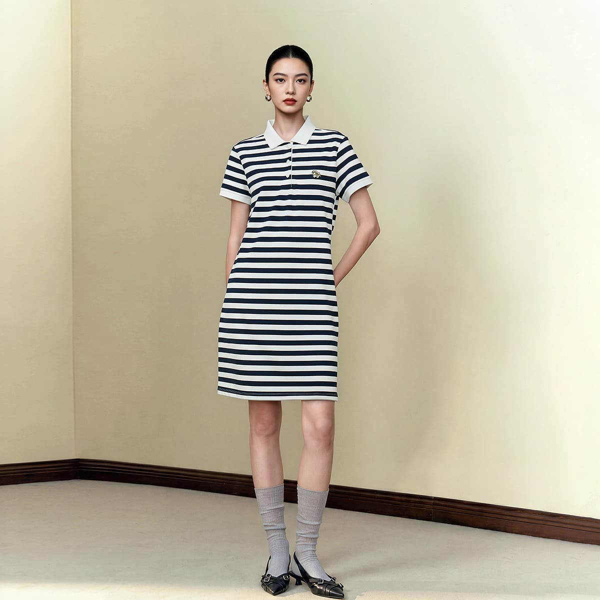 Платье HLA Короткий Sleeved Платье Женские - изображение 4