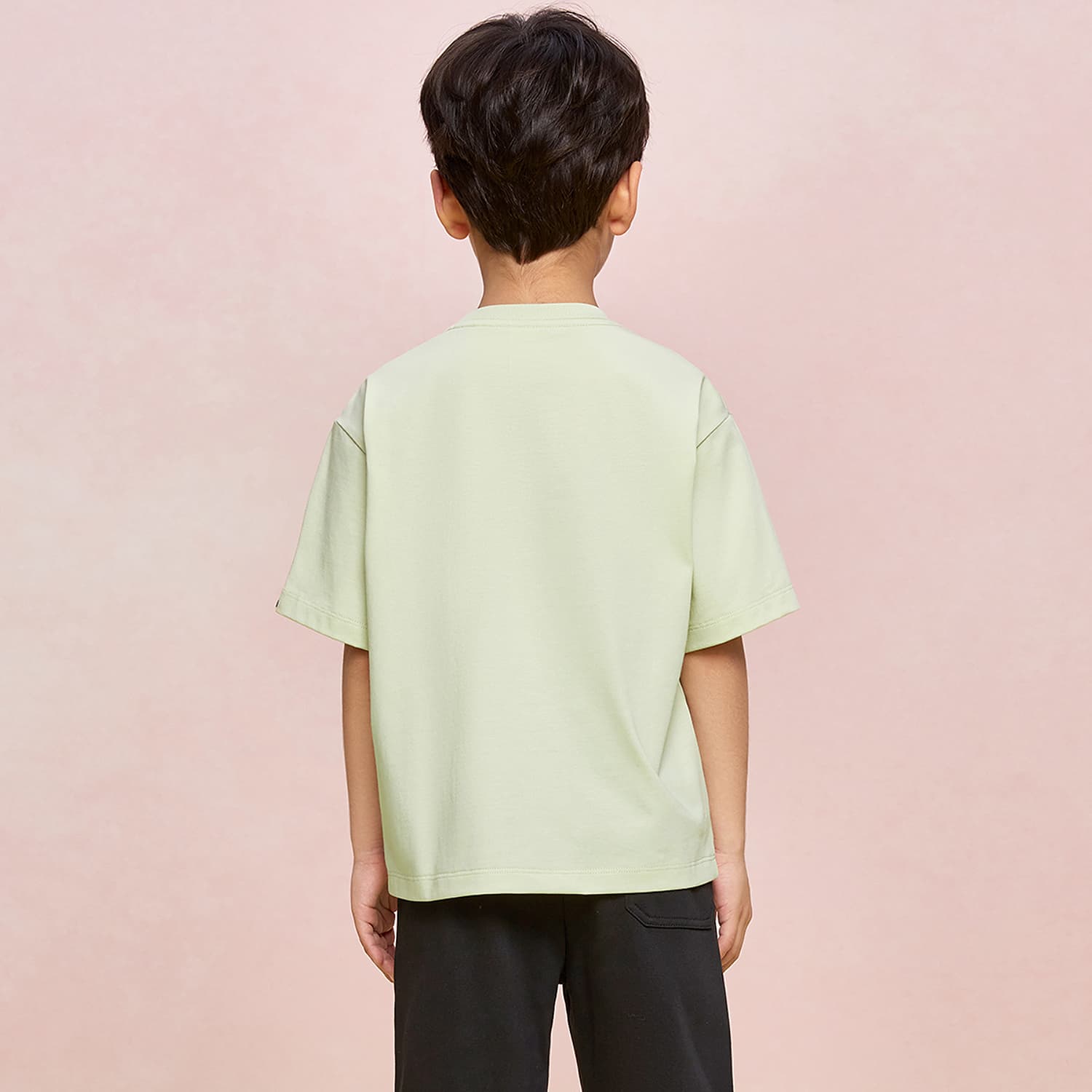 Футболка HLA Бежево-желтый узор 03 Kids T-рубашки - изображение 4