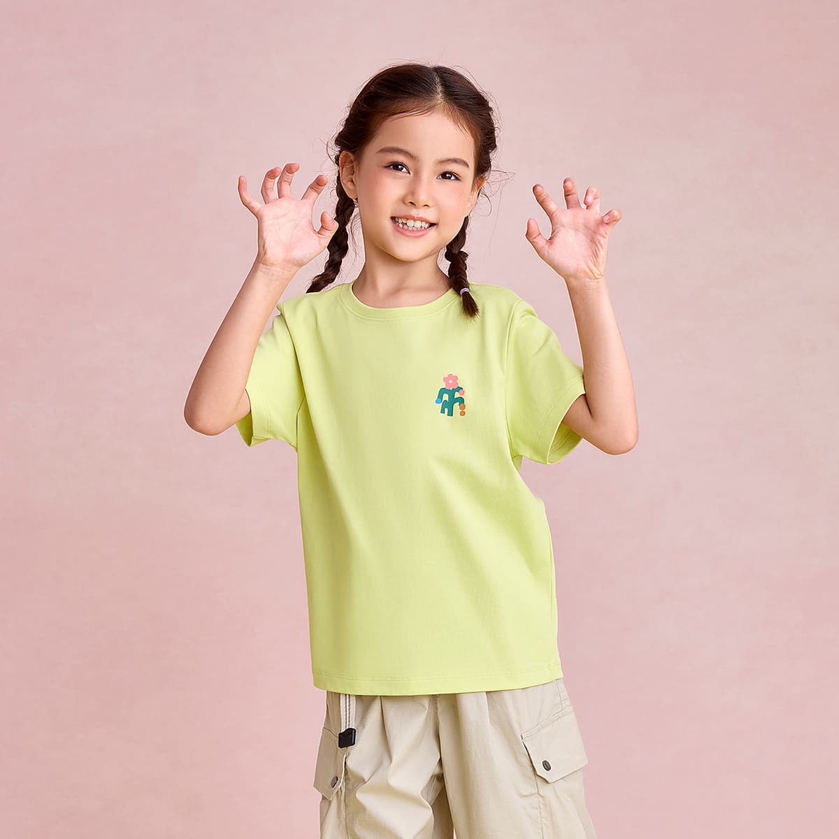 Футболка HLA Желтый Зеленый 33 Kids T-рубашки - изображение 3