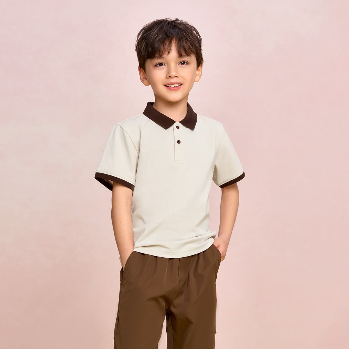 HLA Светлый хаки 19 Kids Поло - изображение 3