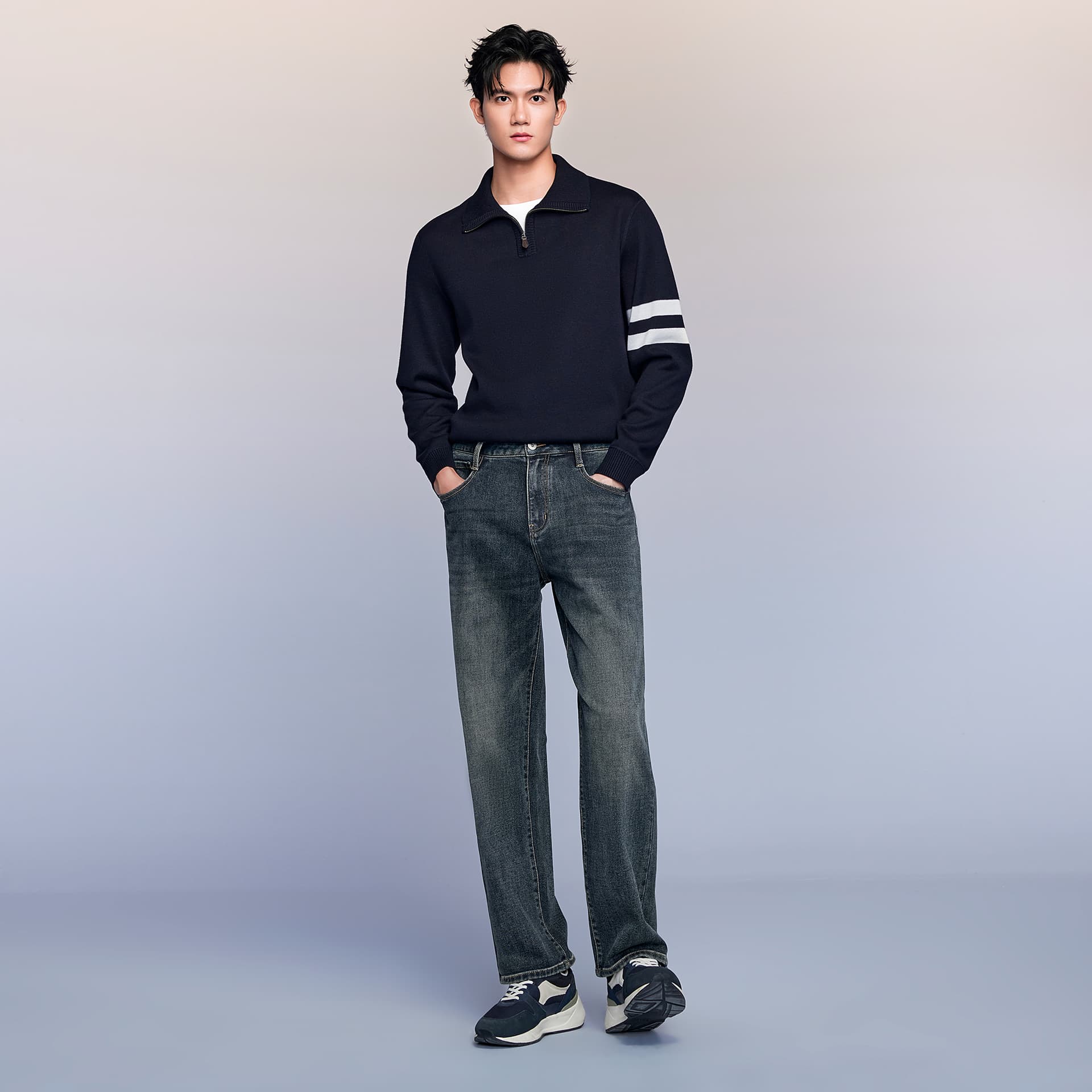 Штаны HLA Синий Серый DENIM GRADIENT (Средний) 31 Мужской Джинсы - изображение 3
