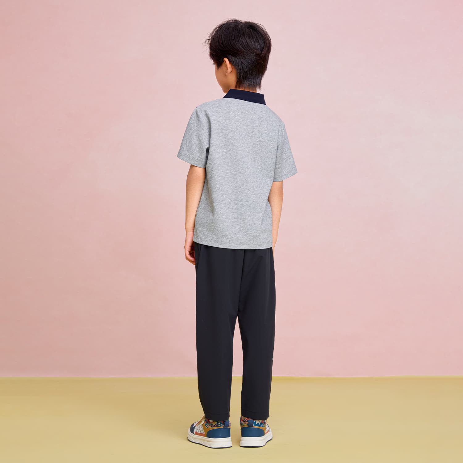 Футболка HLA Светло-пшеничный серый 21 Kids T-рубашки - изображение 5