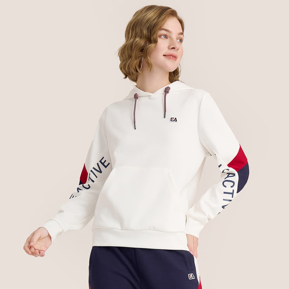 Худи Elle Active Белый Женский Толстовка - изображение 7