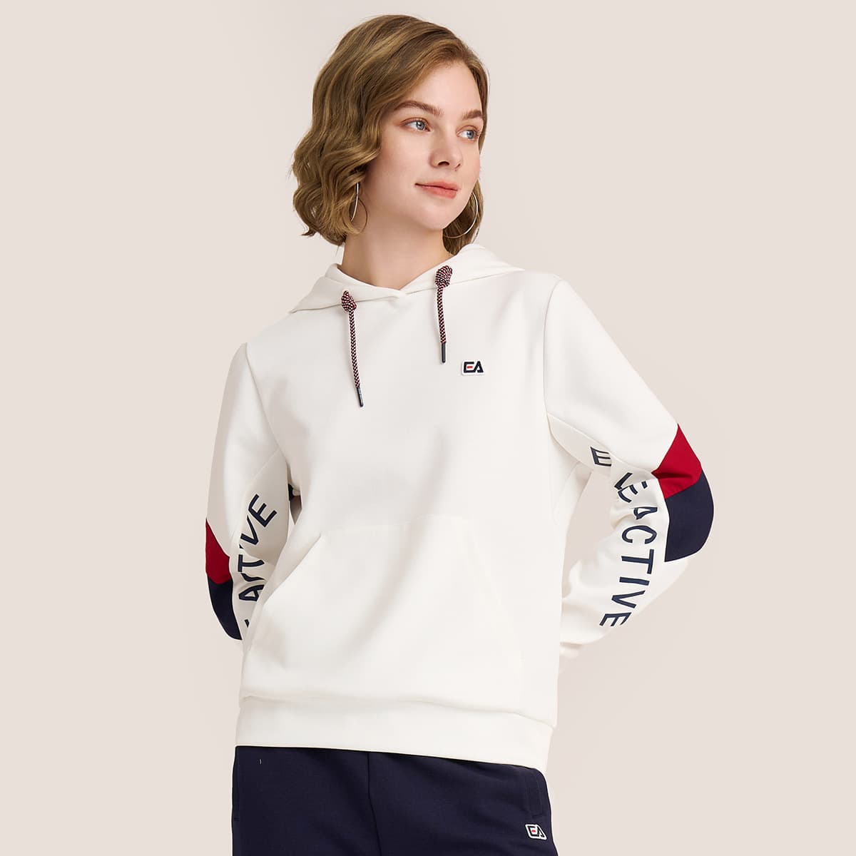 Худи Elle Active Белый Женский Толстовка - изображение 4