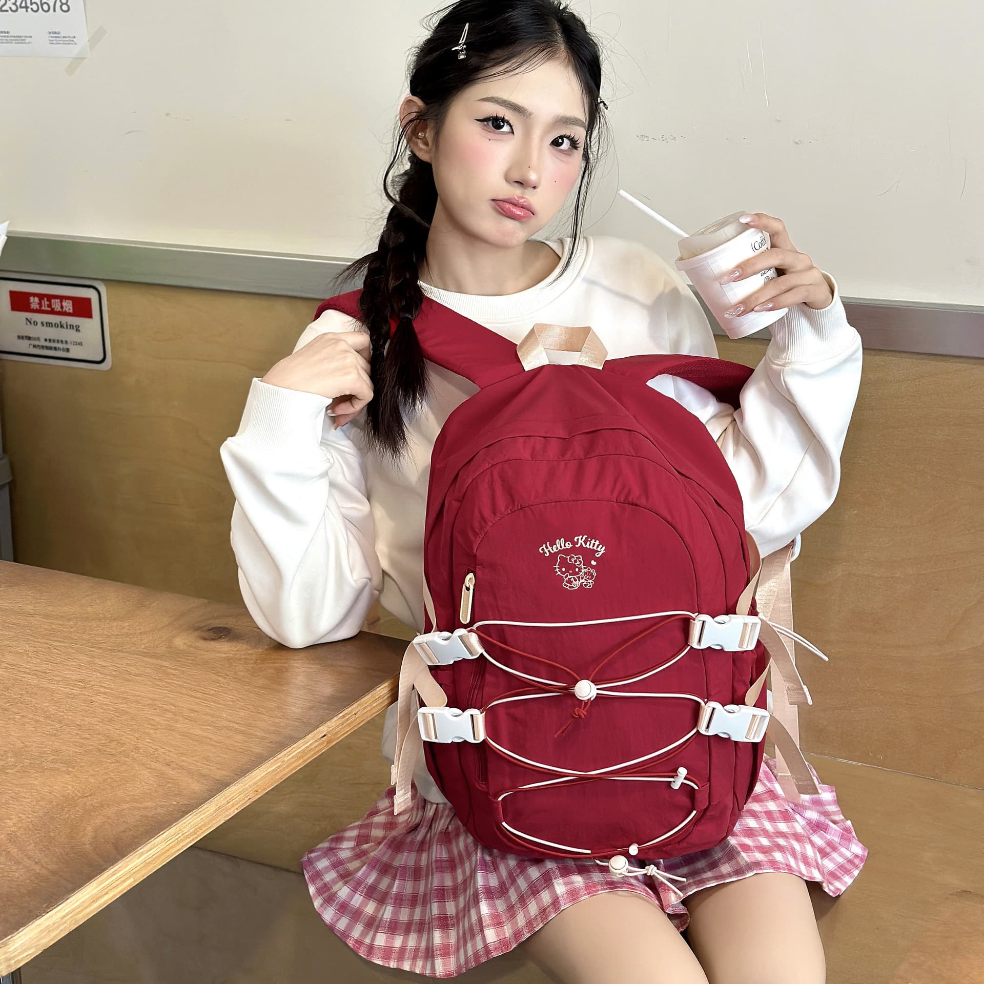 Рюкзак Sanrio Полиэстер Рюкзак Стандартный (Standard) Женский Красный - изображение 5
