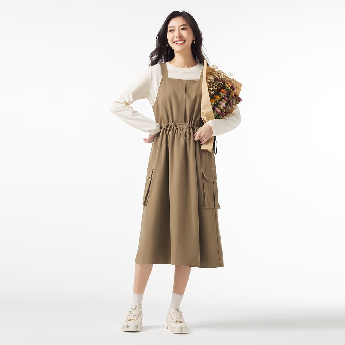 Hotwind Slip Платье Женское Абрикосовое - изображение 3