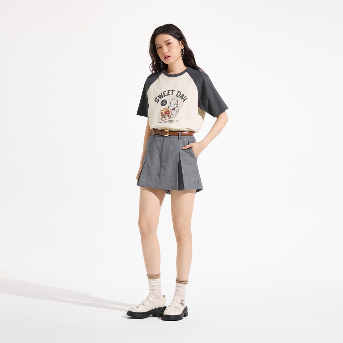 Футболка Hotwind Реглан T-Shirt Женская Темно-Серый - изображение 4