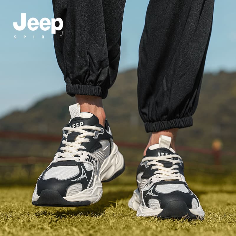 Кроссовки JEEP SPIRIT Низкий Топ Уличная Обувь Мужская Графитовый Черный - изображение 12