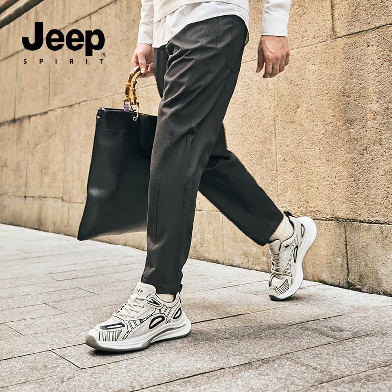 Кроссовки JEEP SPIRIT Низкий топ Повседневная обувь Мужская Полярный белый - изображение 7
