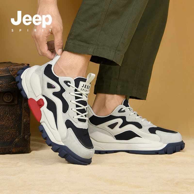 Кроссовки JEEP SPIRIT Leisure Collection Низкие повседневные кроссовки Мужские Светло-песочные - изображение 12