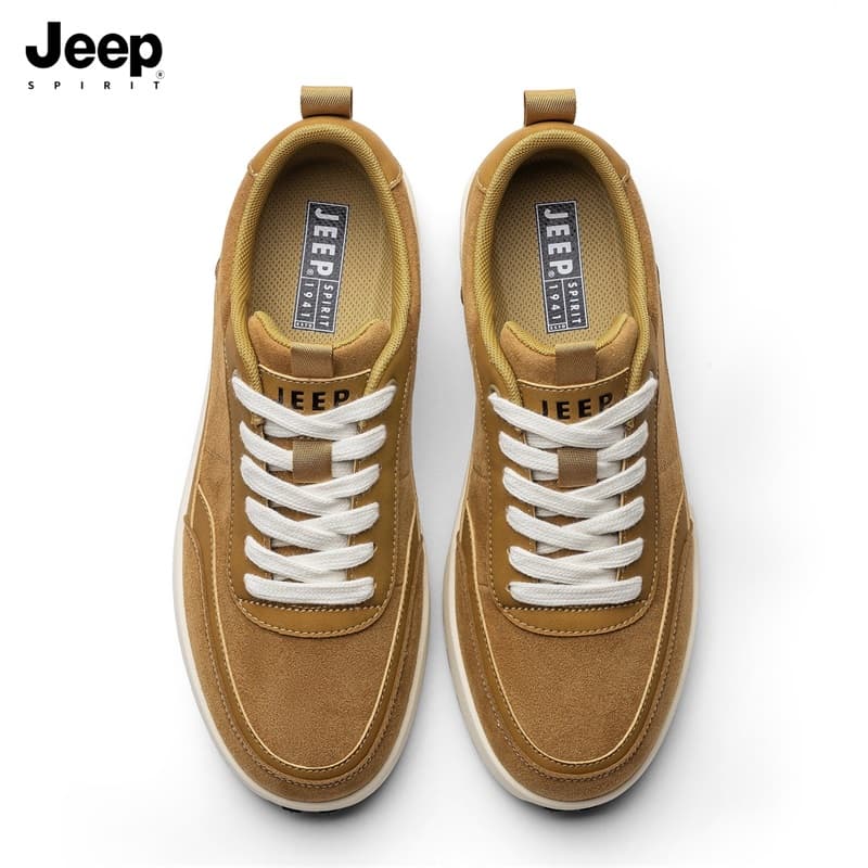 Кроссовки JEEP SPIRIT Leisure Collection Кеды для скейтбординга Low Топ Янтарно-коричневый Мужской - изображение 7
