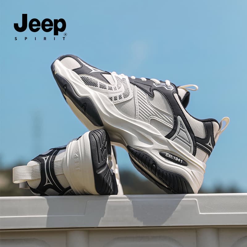 Кроссовки JEEP SPIRIT Низкий Топ Уличная Обувь Мужская Графитовый Черный - изображение 13