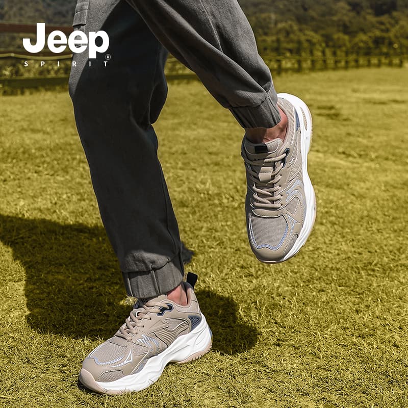 Кроссовки JEEP SPIRIT Низкий Топ Уличная Обувь Мужская Естественный Олень - изображение 10
