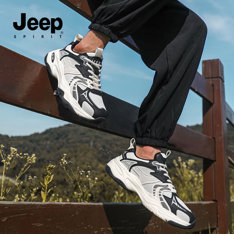 Кроссовки JEEP SPIRIT Низкий Топ Уличная Обувь Мужская Графитовый Черный - изображение 15