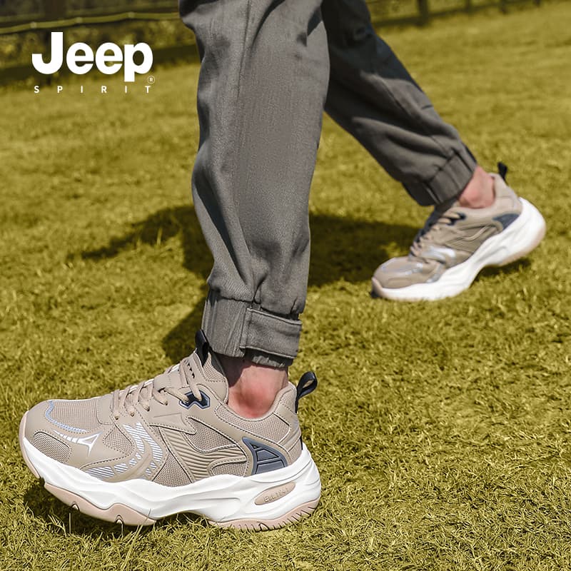 Кроссовки JEEP SPIRIT Низкий Топ Уличная Обувь Мужская Естественный Олень - изображение 9