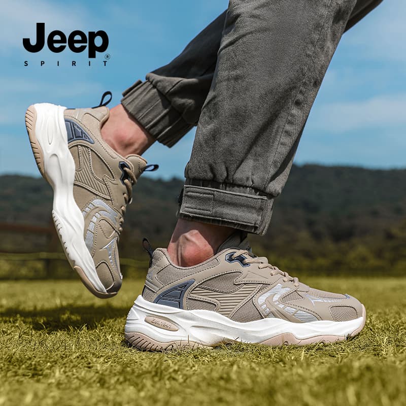 Кроссовки JEEP SPIRIT Низкий Топ Уличная Обувь Мужская Естественный Олень - изображение 1