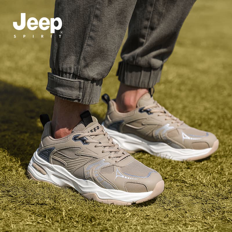 Кроссовки JEEP SPIRIT Низкий Топ Уличная Обувь Мужская Естественный Олень - изображение 3