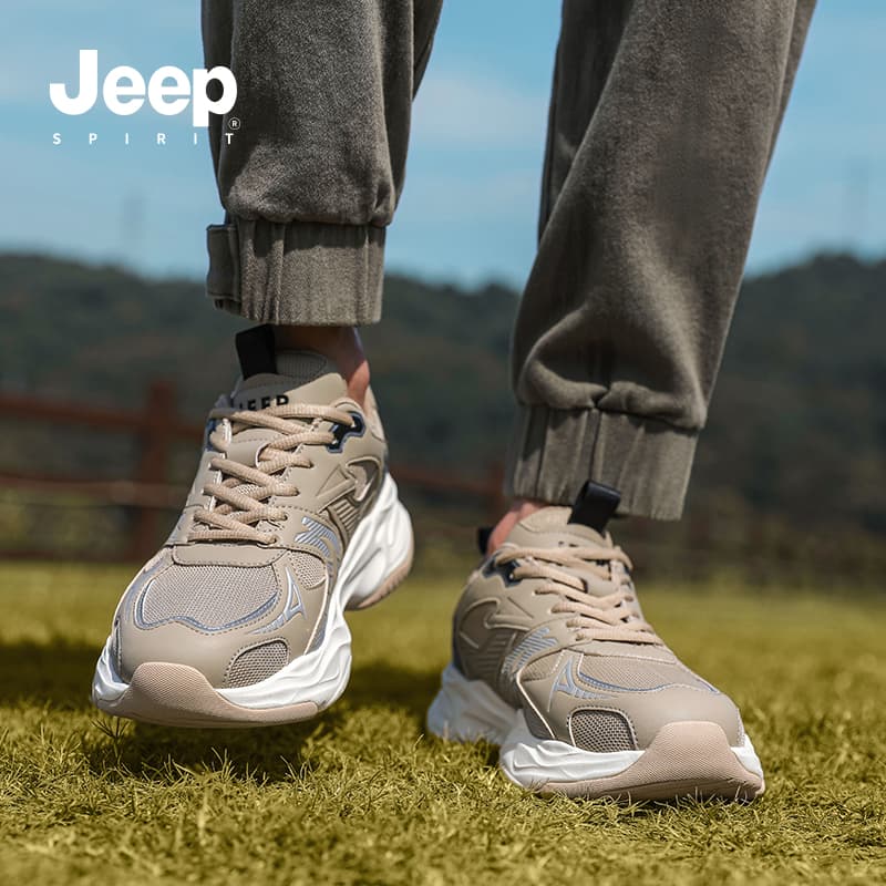 Кроссовки JEEP SPIRIT Низкий Топ Уличная Обувь Мужская Естественный Олень - изображение 4
