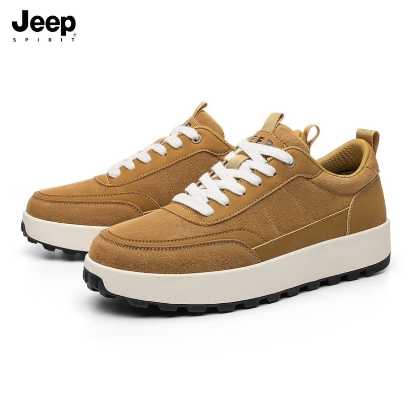 Кроссовки JEEP SPIRIT Leisure Collection Кеды для скейтбординга Low Топ Янтарно-коричневый Мужской - изображение 6