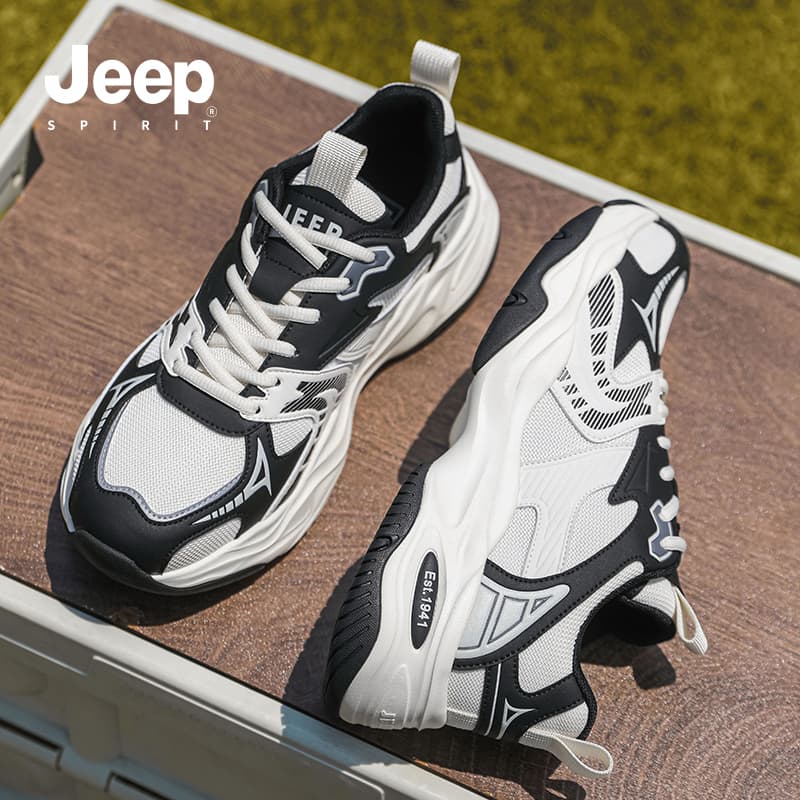 Кроссовки JEEP SPIRIT Низкий Топ Уличная Обувь Мужская Графитовый Черный - изображение 14