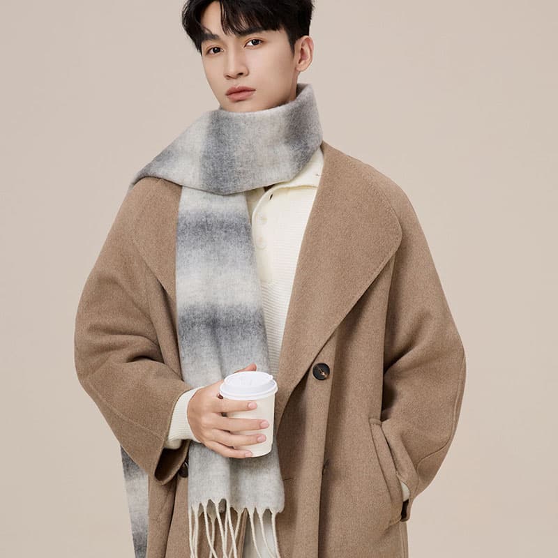 Шарф HLA Акрил Полиамид Sheep Wool Knit Платки Унисекс - изображение 3