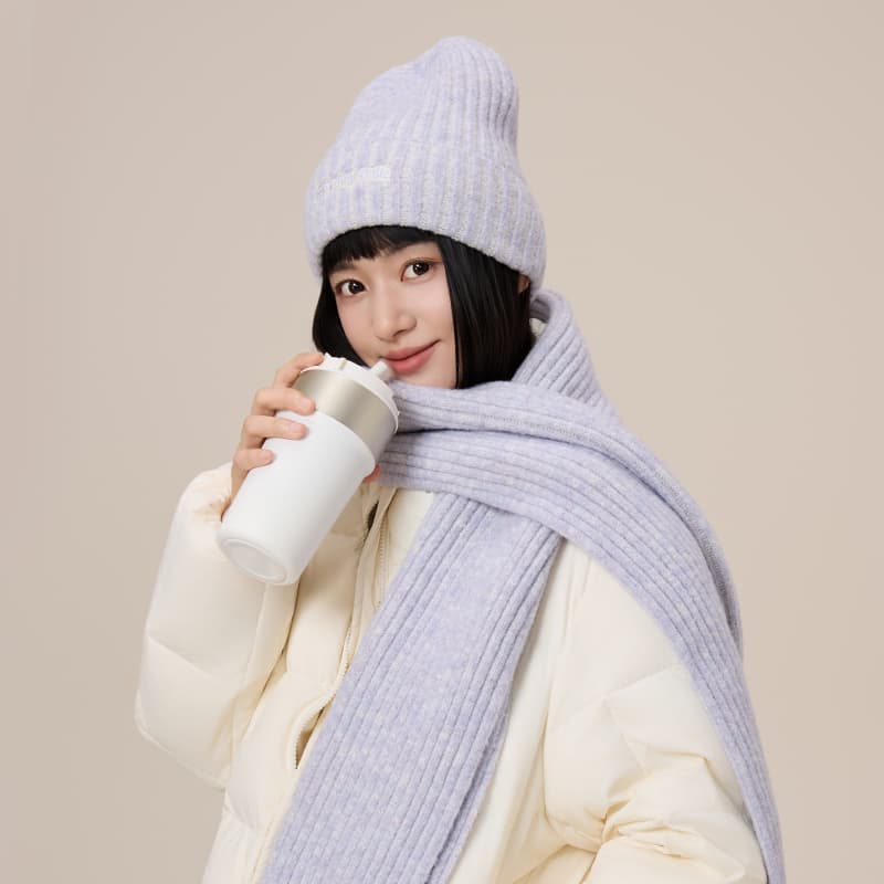 Шарф HLA Эластан Овечья шерсть Акрил Полиамид Knit Scarves Unisex - изображение 2
