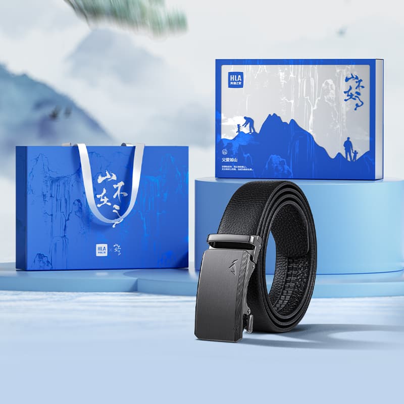 Ремень HLA The Mountain Collection Ремни из цинкового сплава и коровьей кожи мужские ширина 3,5 см - изображение 3
