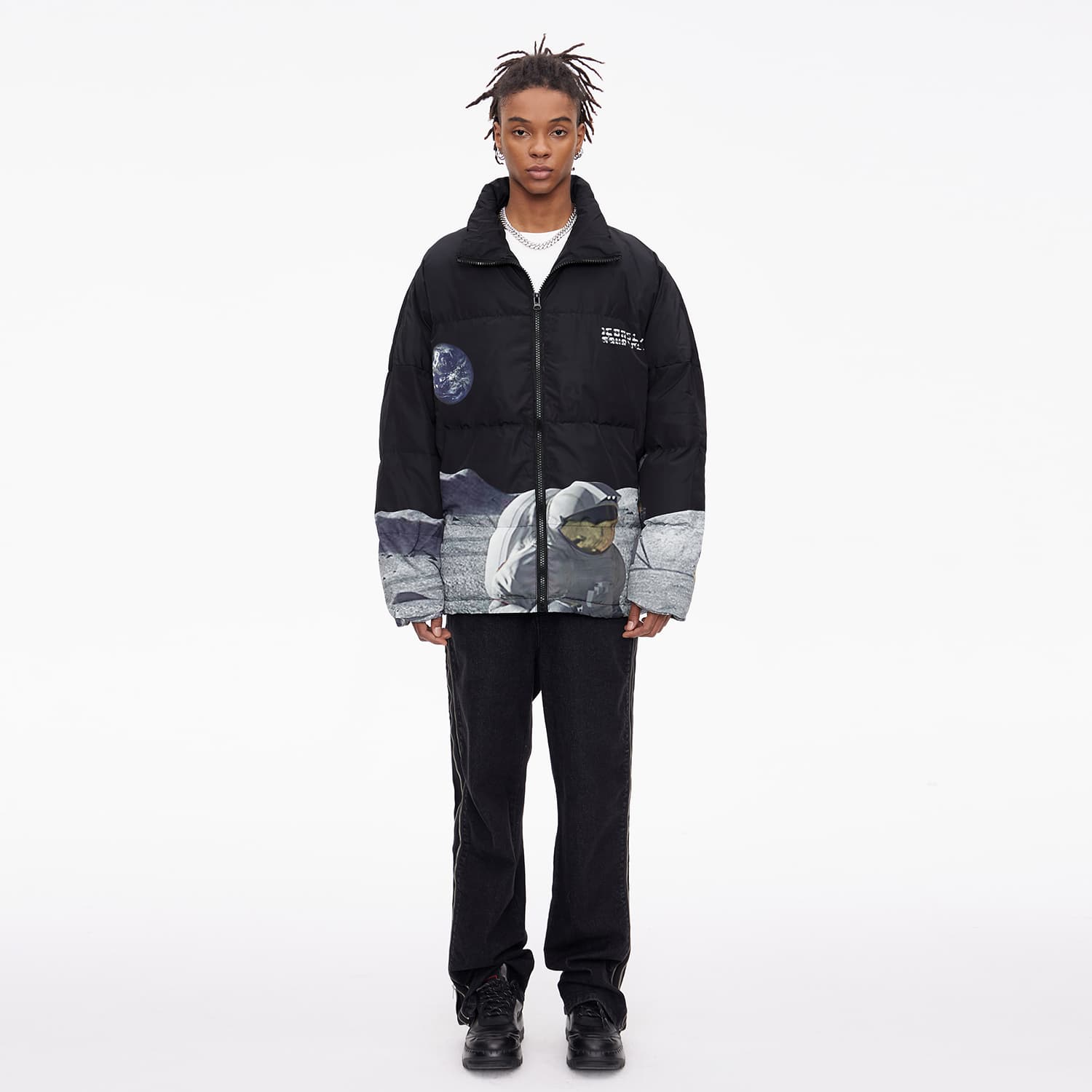 Зимняя куртка ICONS Lab Cyberpunk Astronaut Down Jacket Black - изображение 4