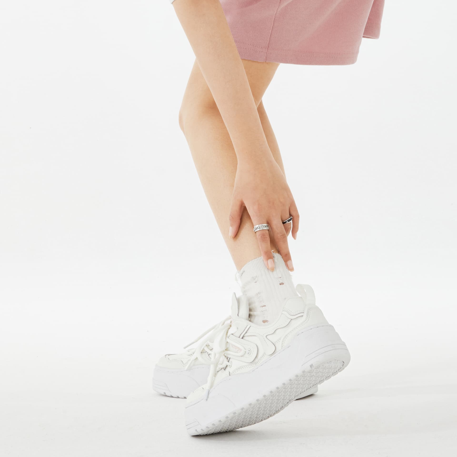 Кроссовки SENGUOGUO Minimalist Thick Sole Sneakers White - изображение 10