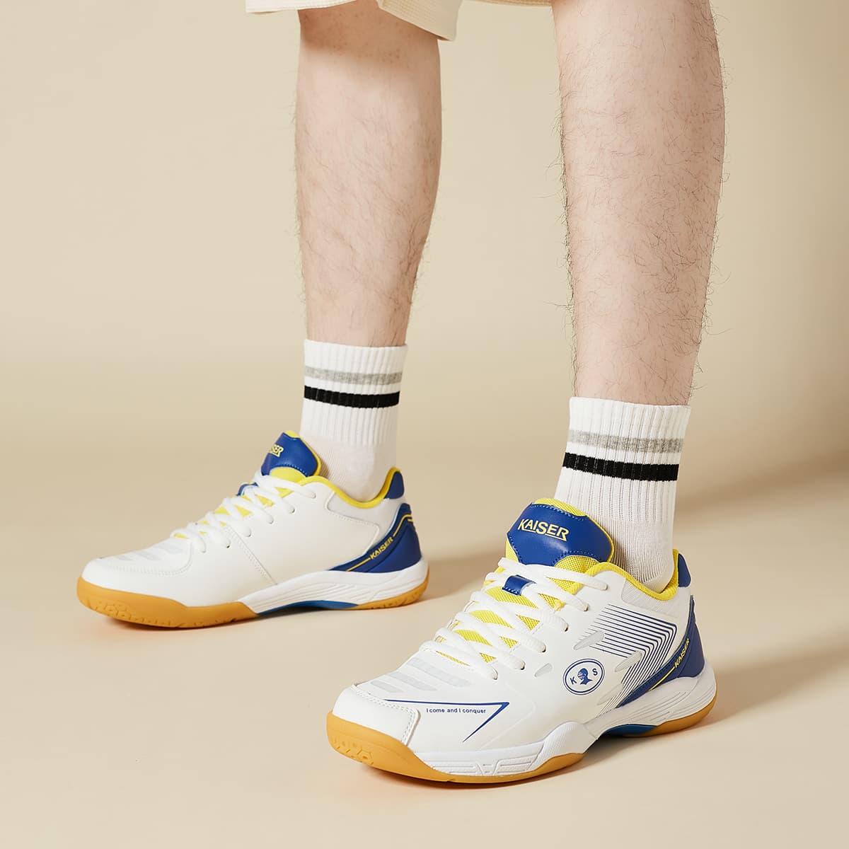 Кроссовки для бадминтона KAISER Badminton Shoes White Blue - изображение 6