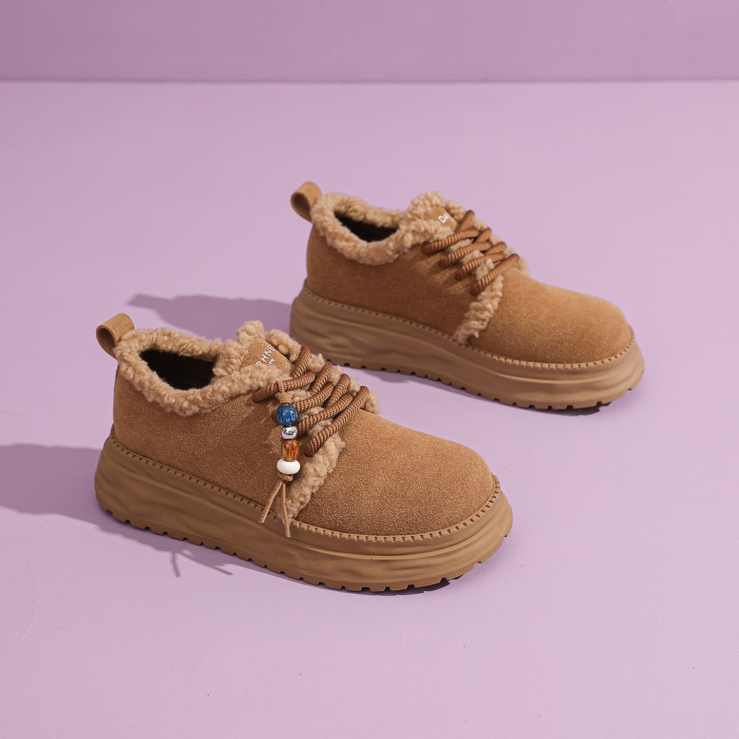 Ботинки зимние DAPHNE Устойчивая к истиранию обувь в стиле Birkenstock для женщин с флисовой подкладкой термические хлопковые кроссовки - изображение 2