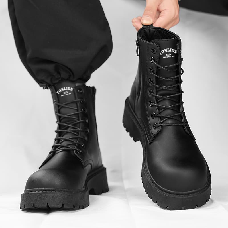 Ботинки Tonlion Армейские ботинки черный унисекс - изображение 2
