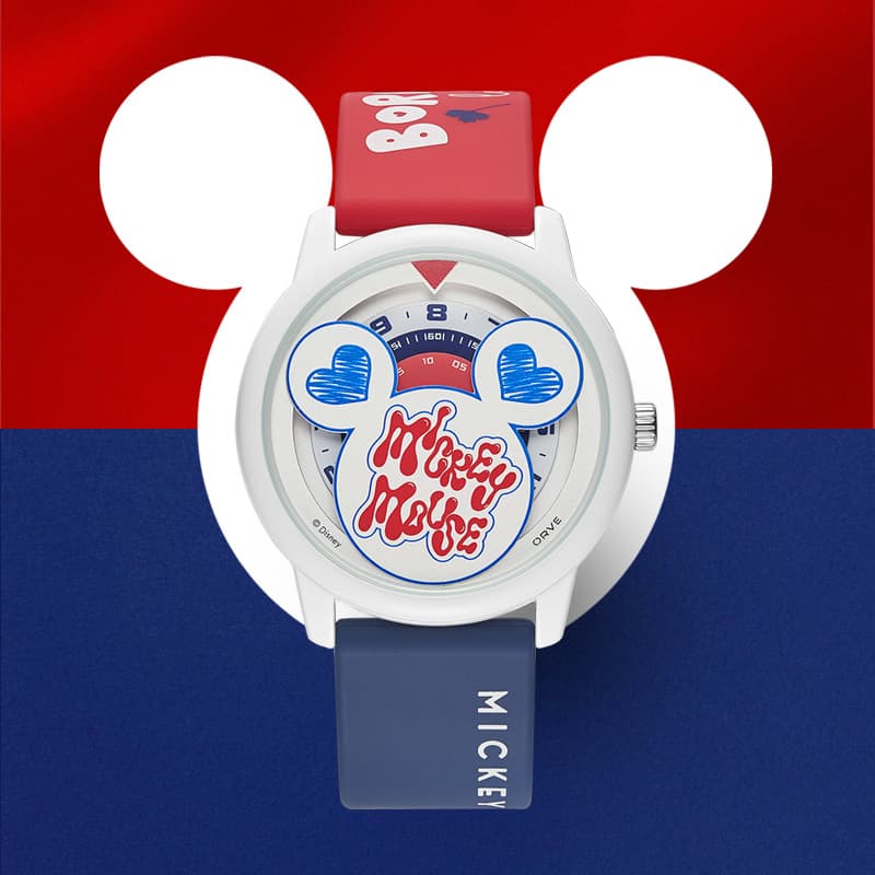 Часы DISNEY MICKEY MOUSE Кварцевый механизм Силиконовый ремешок Часы Детские Белый циферблат - изображение 3