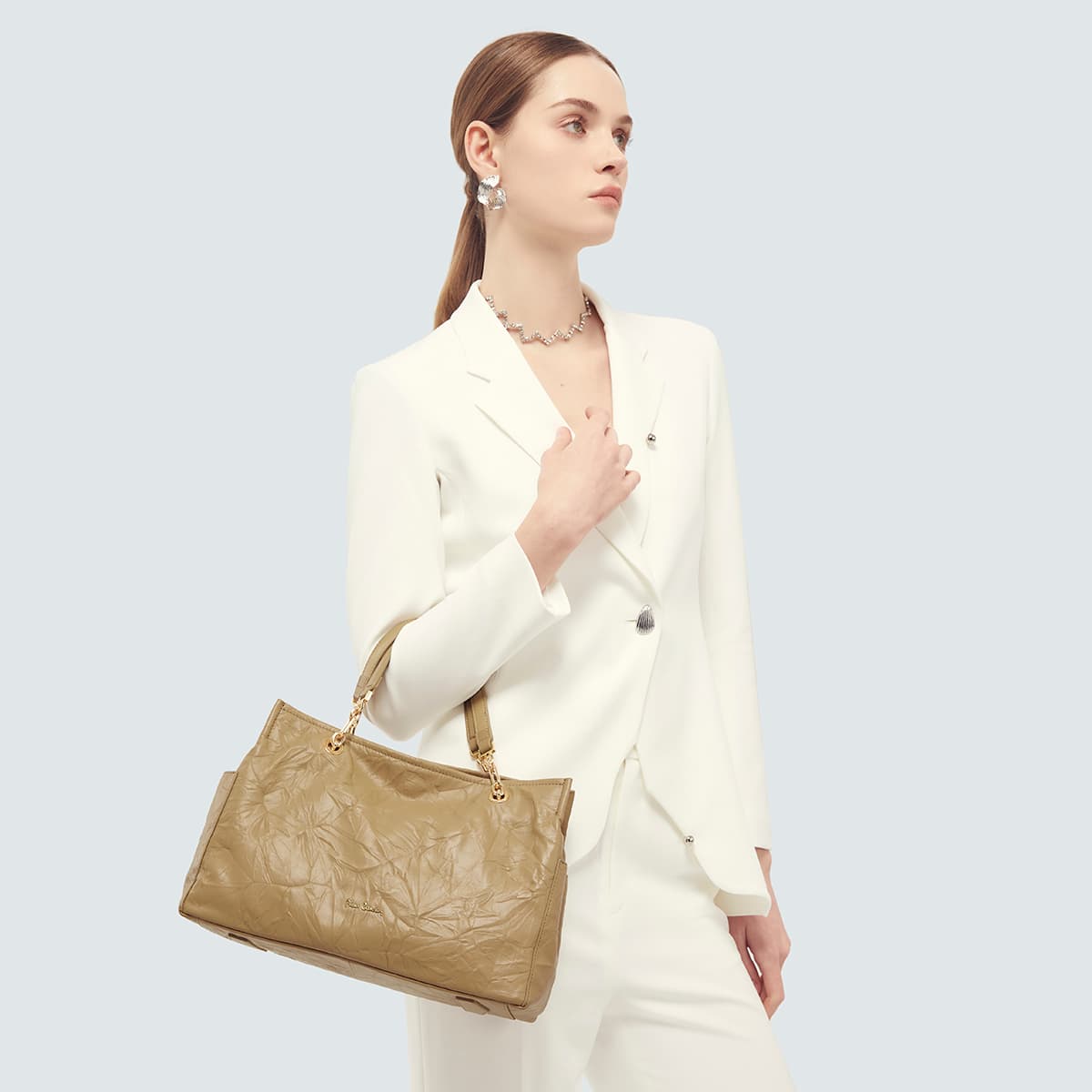 Сумка PIERRE CARDIN Сумка из коровьей кожи сумка для покупок сумка стандартного размера женская черная коричневая - изображение 9