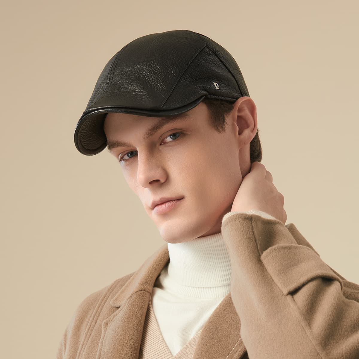 Головной убор PIERRE CARDIN Овчина Шапки и Кепки Мужские Красный Верблюжий Черный - изображение 4