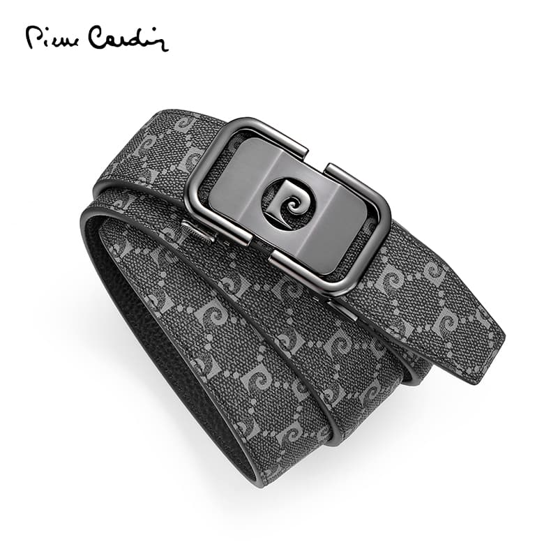 Ремень PIERRE CARDIN Ремни из коровьей кожи мужские черные ширина 3,5 см - изображение 8