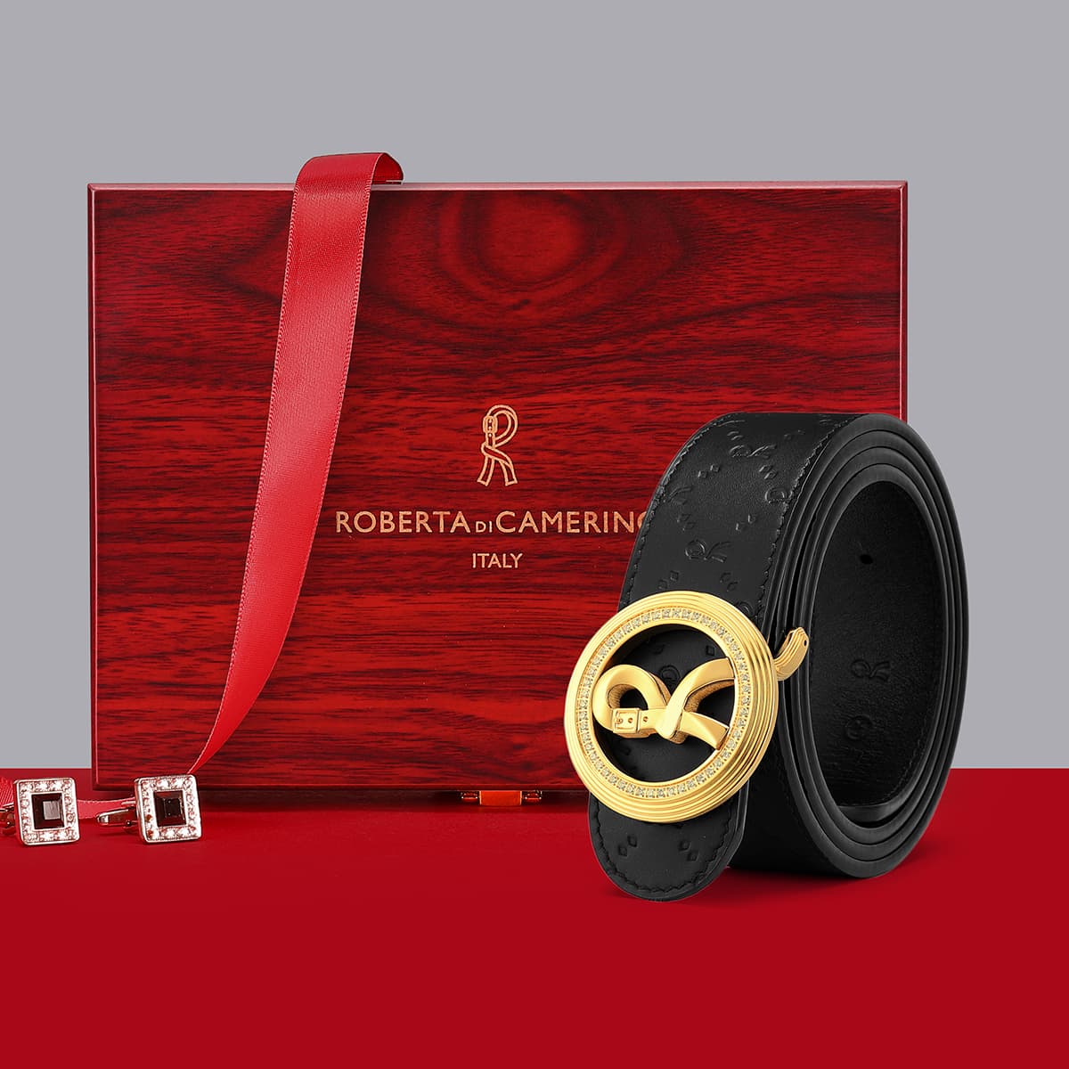 Ремень Roberta Di Camerino Ремни из коровьей кожи Мужской Черный 3,7CM - изображение 3
