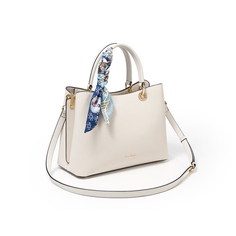 Сумка PIERRE CARDIN Сумка из крупнозернистой текстуры коровьей кожи одно плечо женская экрю абрикос бордовый черный - изображение 3