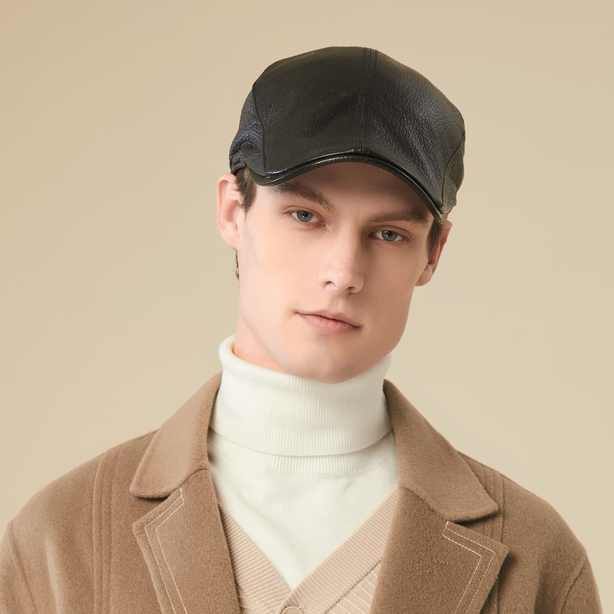 Головной убор PIERRE CARDIN Овчина Шапки и Кепки Мужские Красный Верблюжий Черный - изображение 3