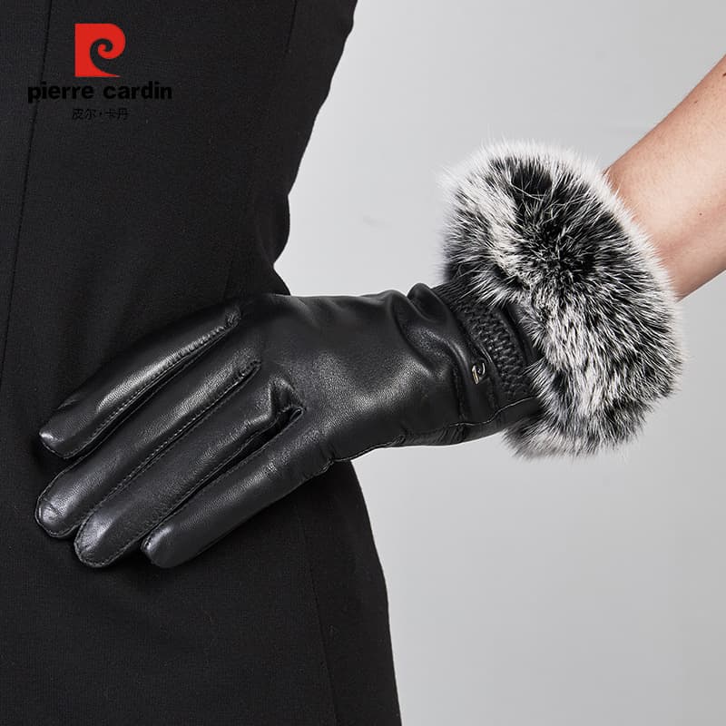 PIERRE CARDIN Овчина Пальцевые Женские Черный - изображение 2