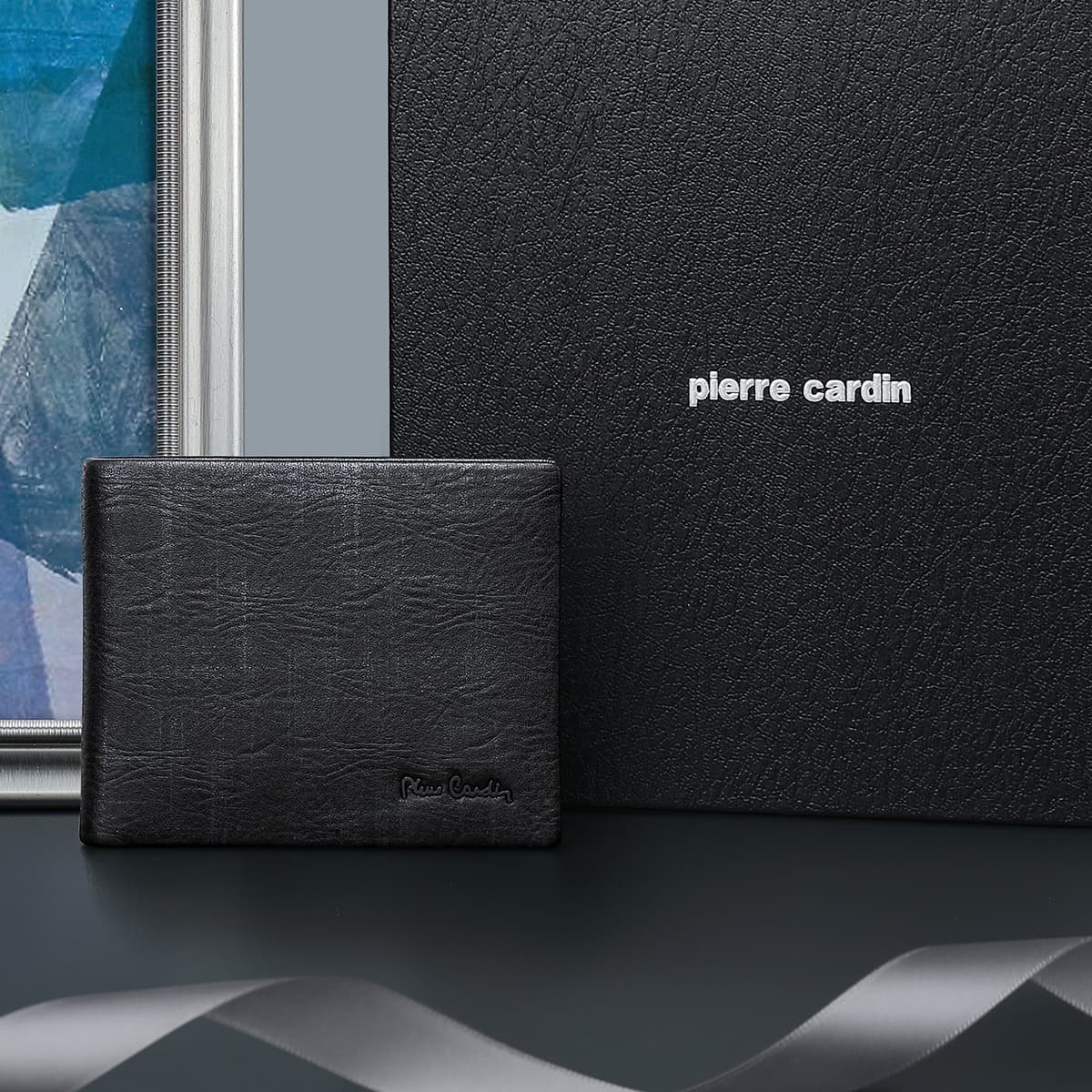 Кошелек PIERRE CARDIN Кошелек из коровьей кожи мужской черный - изображение 3