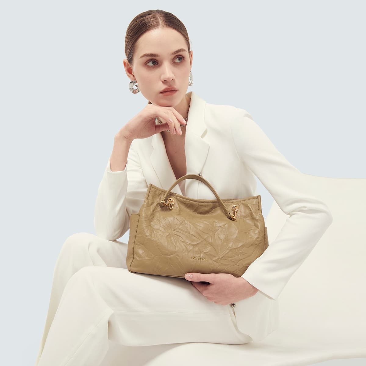 Сумка PIERRE CARDIN Сумка из коровьей кожи сумка для покупок сумка стандартного размера женская черная коричневая - изображение 8