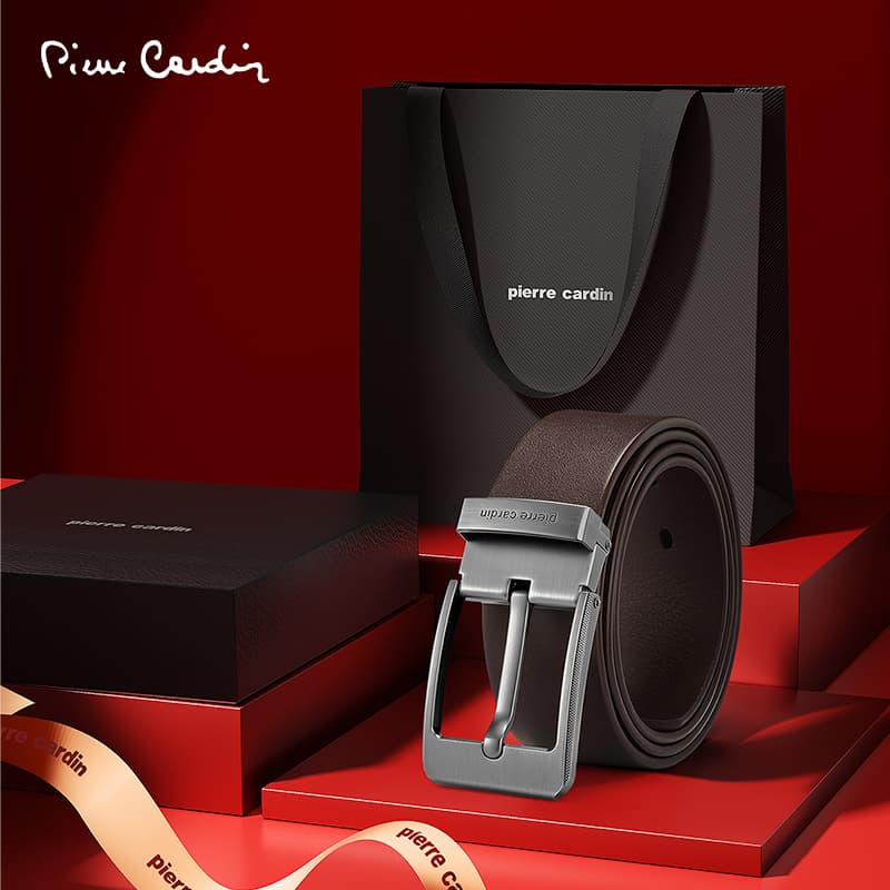 Ремень PIERRE CARDIN Ремни из лощеной коровьей кожи Мужские 3,85CM - изображение 7