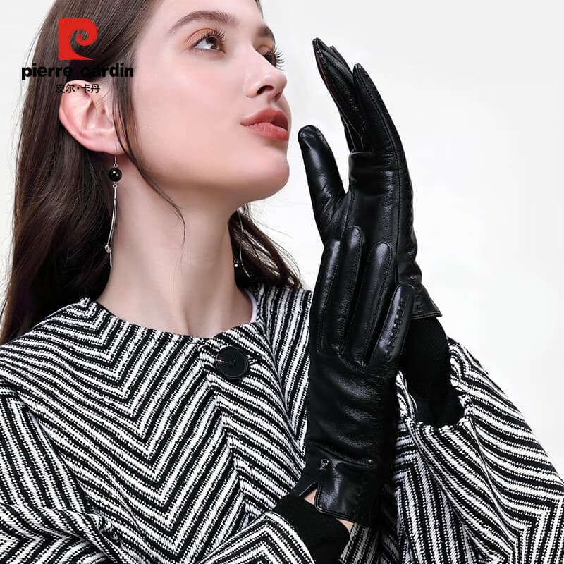 PIERRE CARDIN Овчина Пальцевые Женские Черный - изображение 1