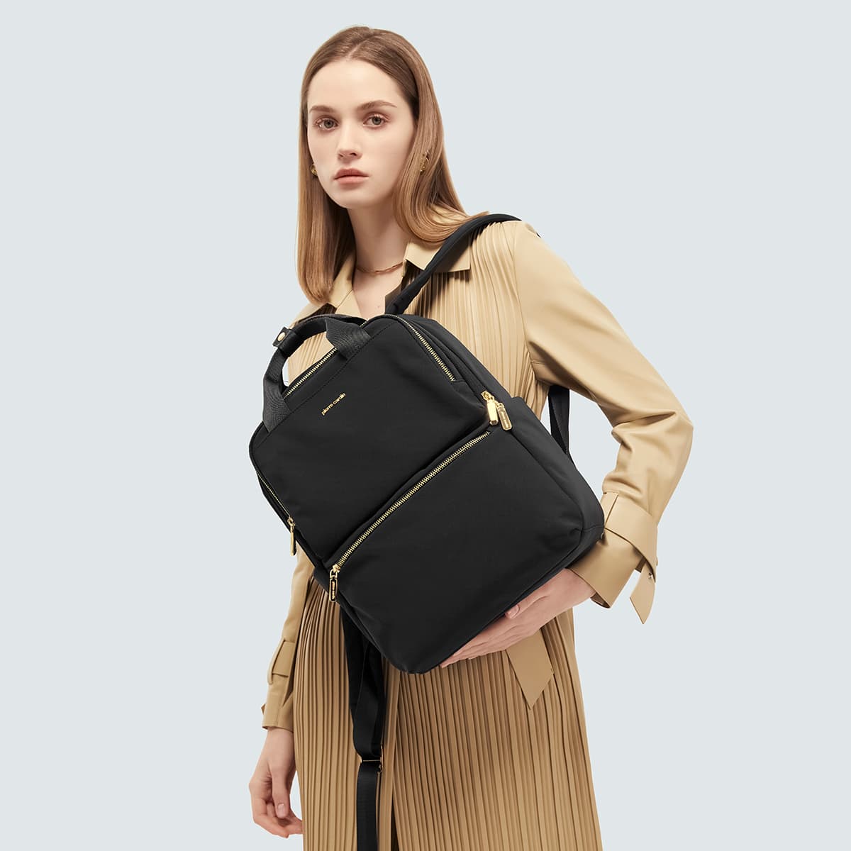 Рюкзак PIERRE CARDIN Ткань Рюкзак Стандартный (Standard) Женский Черный - изображение 7