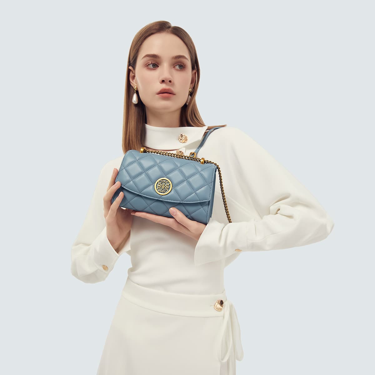 Сумка через плечо PIERRE CARDIN Коровья кожа Сумка Маленькая квадратная сумка Сумка через плечо Стандартная Женская Черная Синяя Зеленая - изображение 13