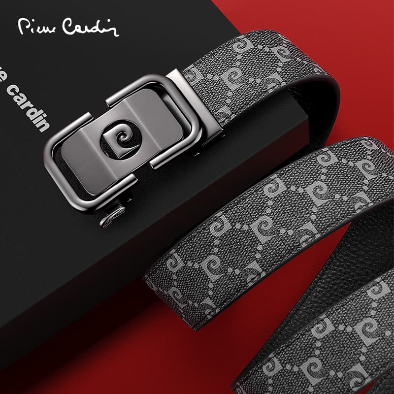 Ремень PIERRE CARDIN Ремни из коровьей кожи мужские черные ширина 3,5 см - изображение 6