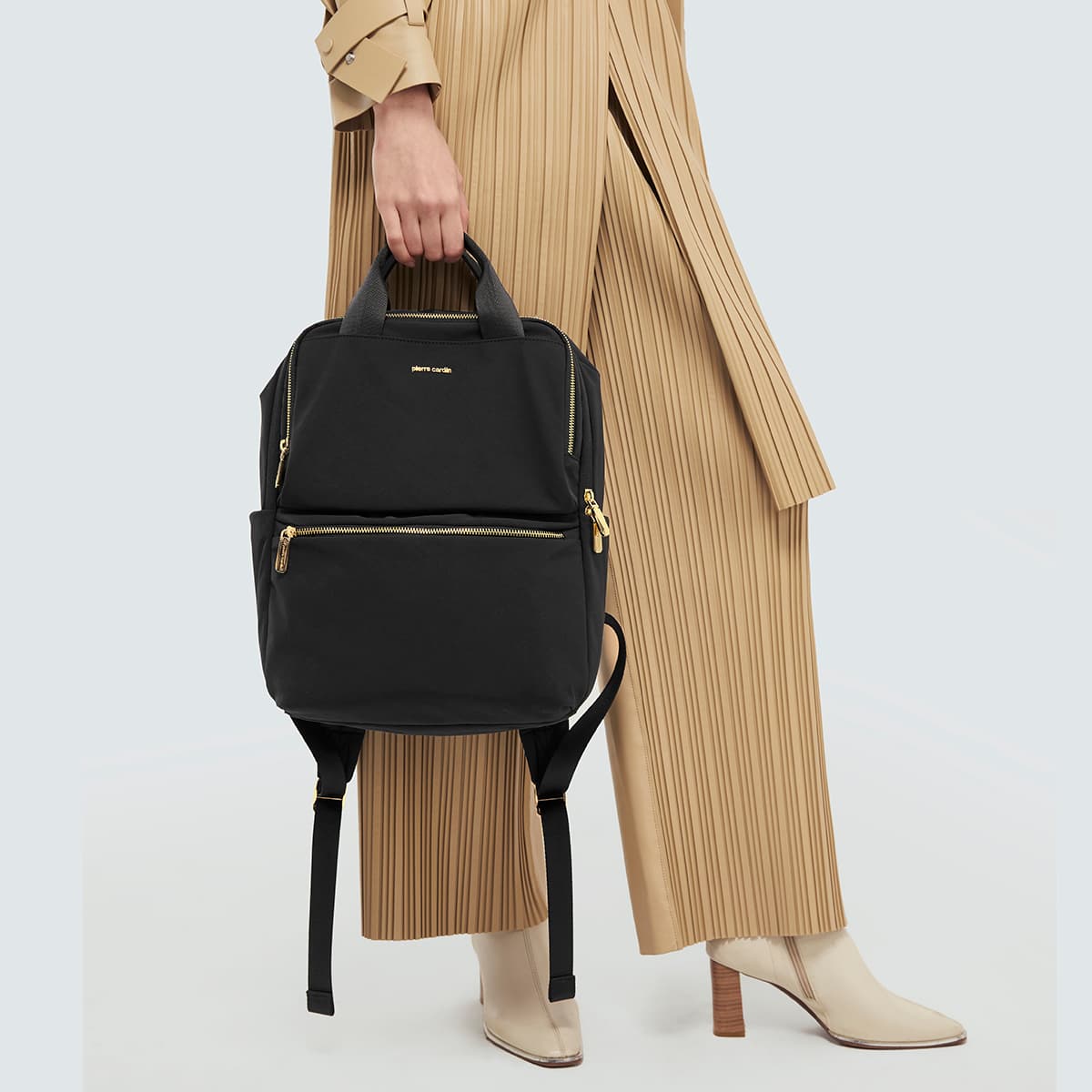 Рюкзак PIERRE CARDIN Ткань Рюкзак Стандартный (Standard) Женский Черный - изображение 5