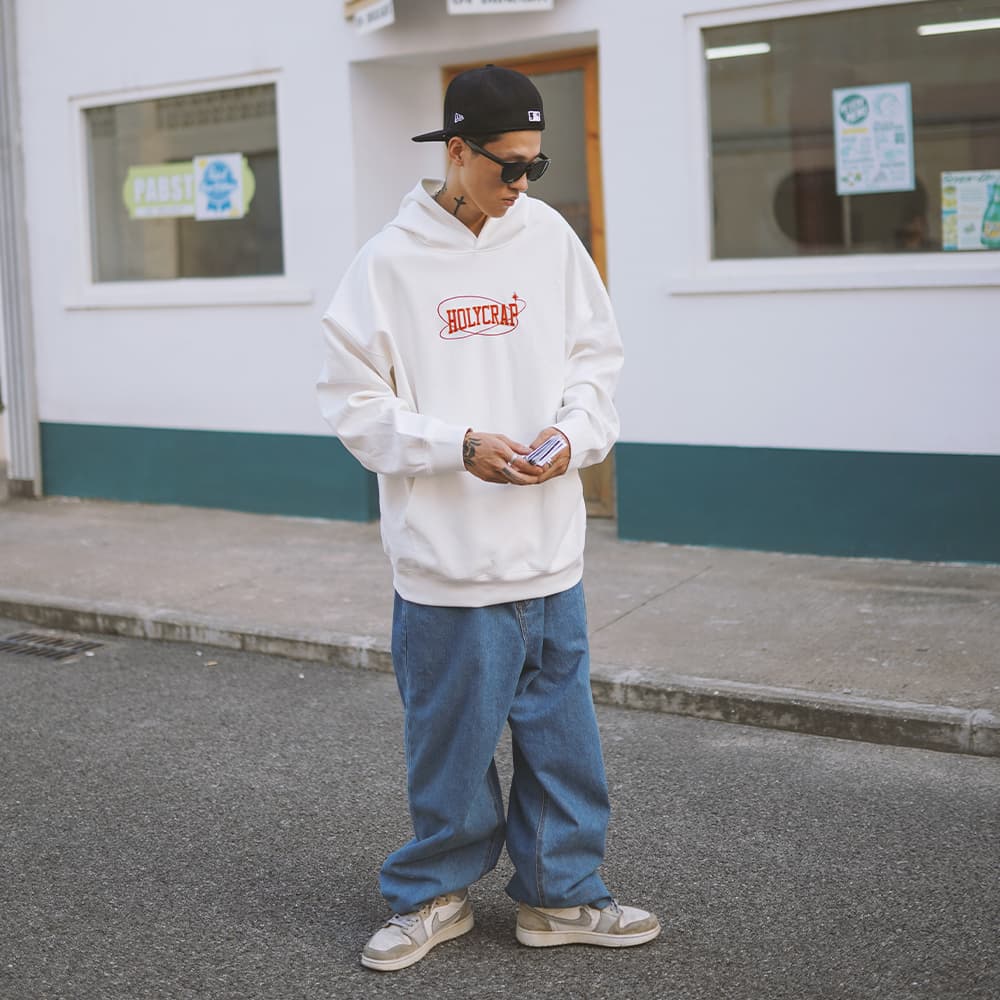 Худи Holycrap Logo Embroidered Hoodie White - изображение 6